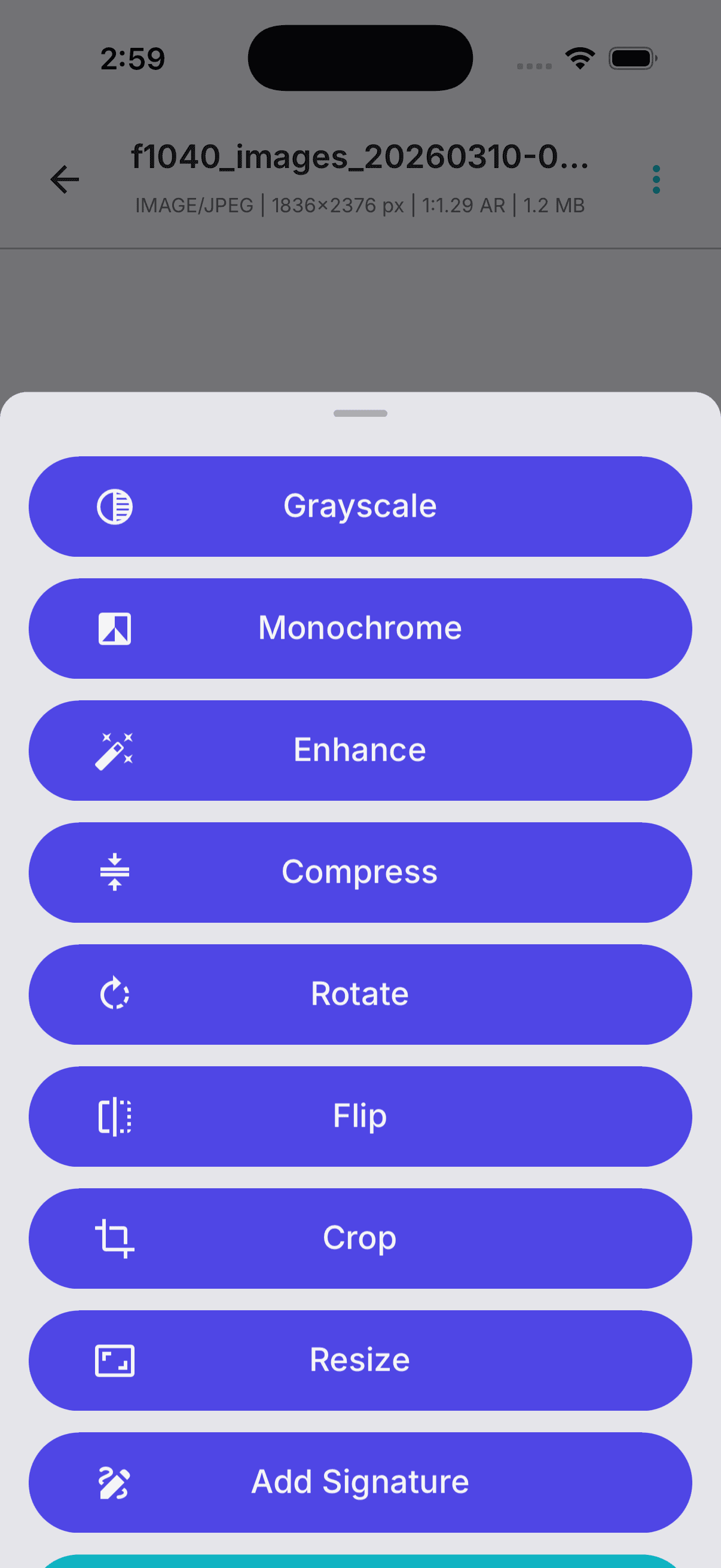 NxtTools mobile app — screen 4 (iOS and Android productivity utility)
