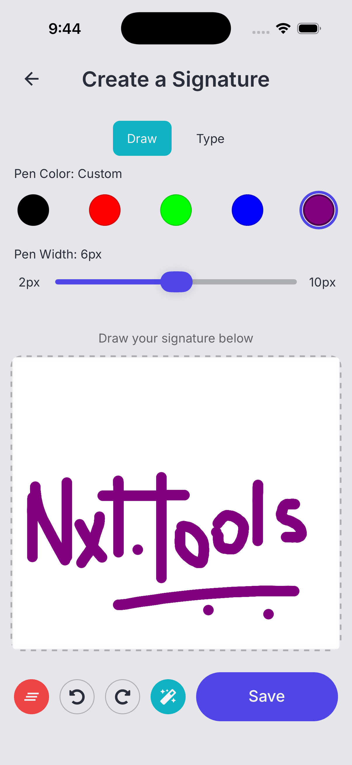 NxtTools mobile app — screen 7 (iOS and Android productivity utility)